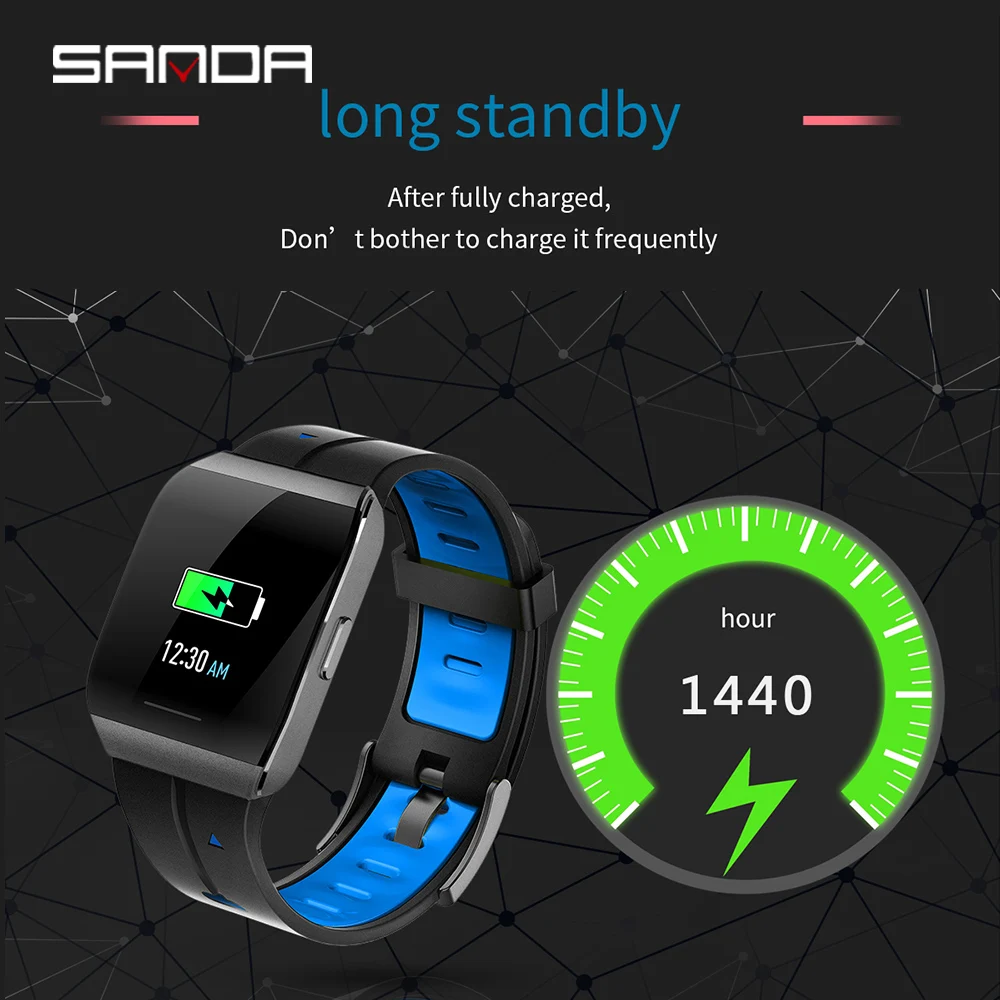 Фитнес трекер SANDA мужской с поддержкой Bluetooth|Мужские электронные часы| |