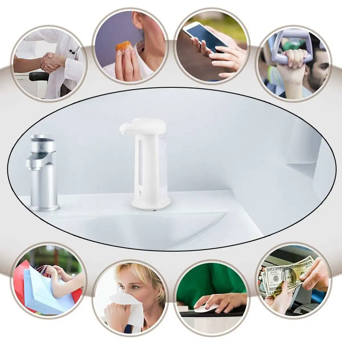 

Automatic Foam Soap Dispenser Smart Sensors Liquid Soap Dispenser Intelligent Induction Foam Dispenser Touchless Hand Sanitizer
