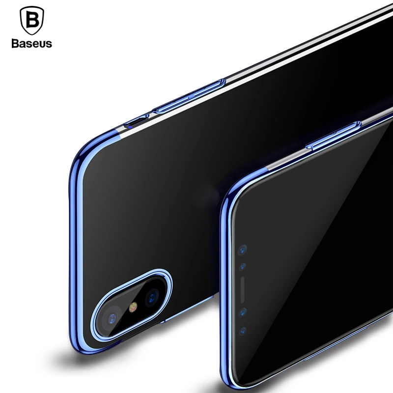 Роскошный чехол для телефона Baseus iPhone X Capinhas ультратонкая жесткая задняя крышка из