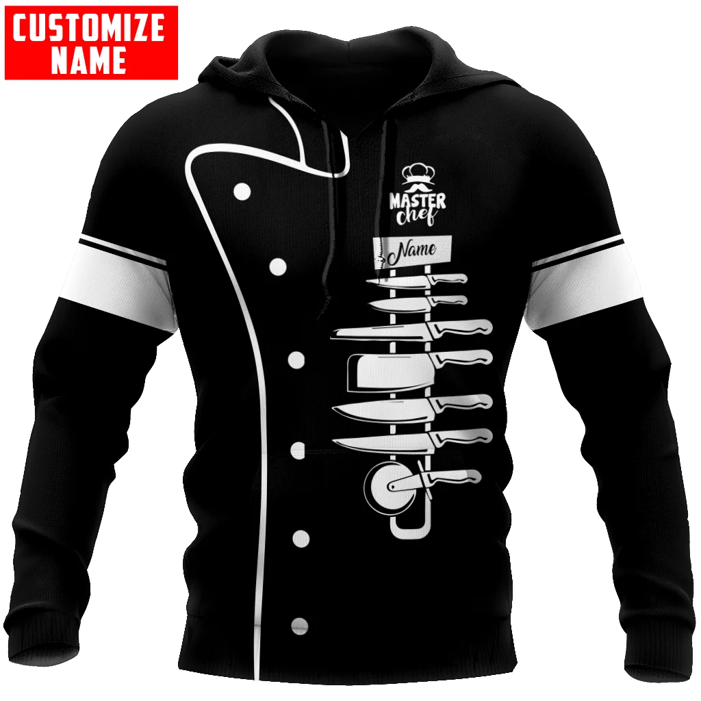 

Custom Name Master Chef 3D All Over Printed Men Autumn Hoodie Unisex Hooded sweatshirt Streetwear Casual zipper hoodies DK366