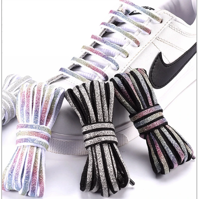 

Reflective Shoelaces Can Be Hand-Woven Into Bracelets At Night Sports Colorful Round Shoelace Sneakers Beautiful Shoe Strings