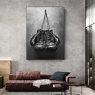 Черно-белые боксерские перчатки с принтом ВИНТАЖНЫЙ ПЛАКАТ Холст Картина спортивные настенные художественные принты в скандинавском стиле настенные украшения для дома