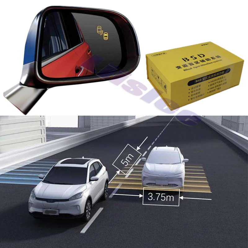 Car BSM BSD BSA Radar Warning System Safety Driving Alert Mirror Detection Sensor For HONDA Civic 10 FC FK 2015 2016 2017 2019 | Автомобили