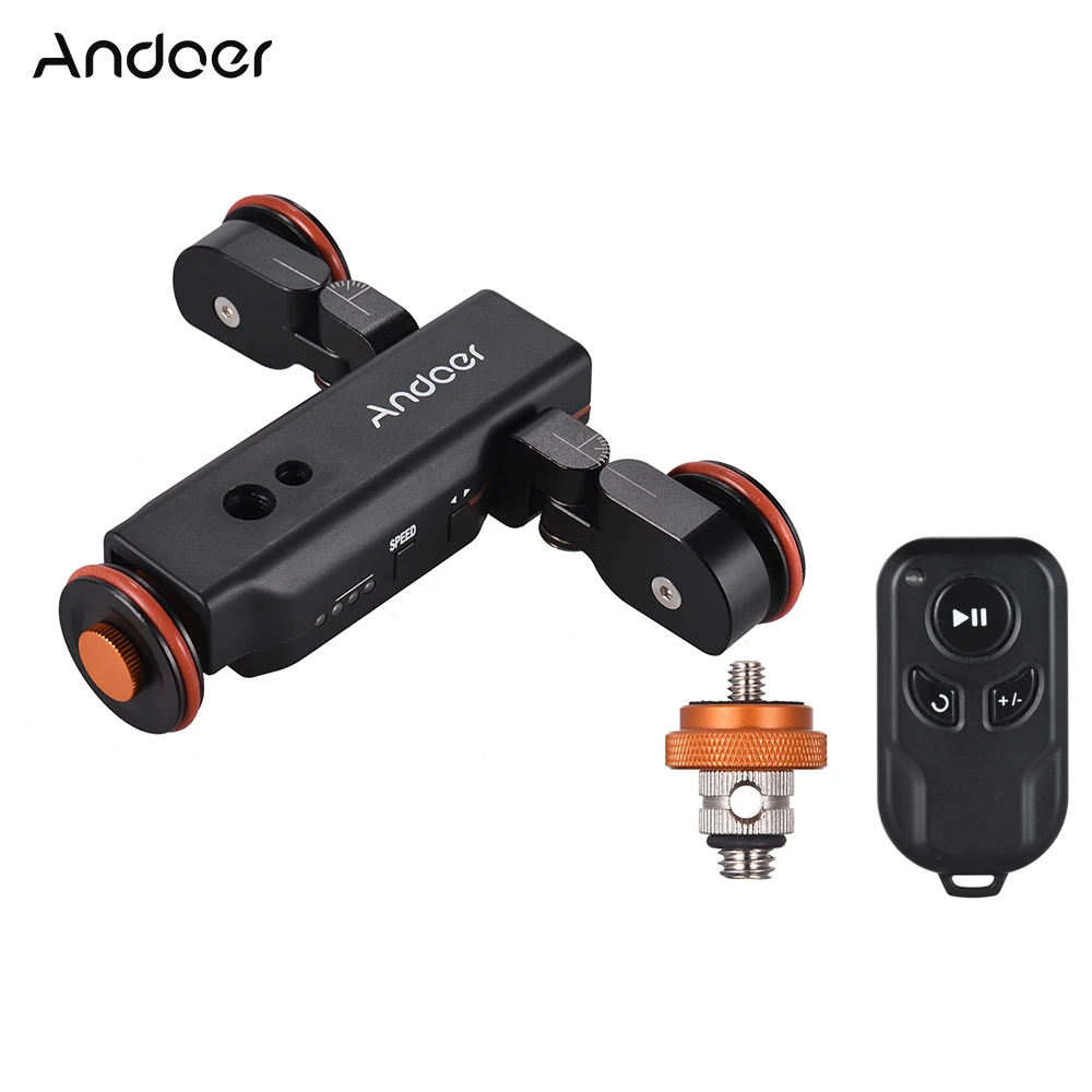 

Andoer L4 PRO Motorized Camera Video Dolly Track Slider Wireless Remote Control Slider for Canon Nikon Sony DSLR iOS Smartphone