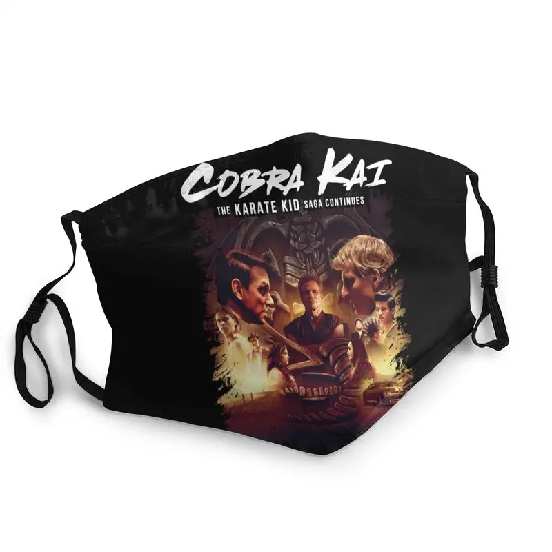 

Дышащая Маска для лица Cobra Kai для мужчин, детская маска для карате и защиты от пыли, защитный чехол, респиратор, маска