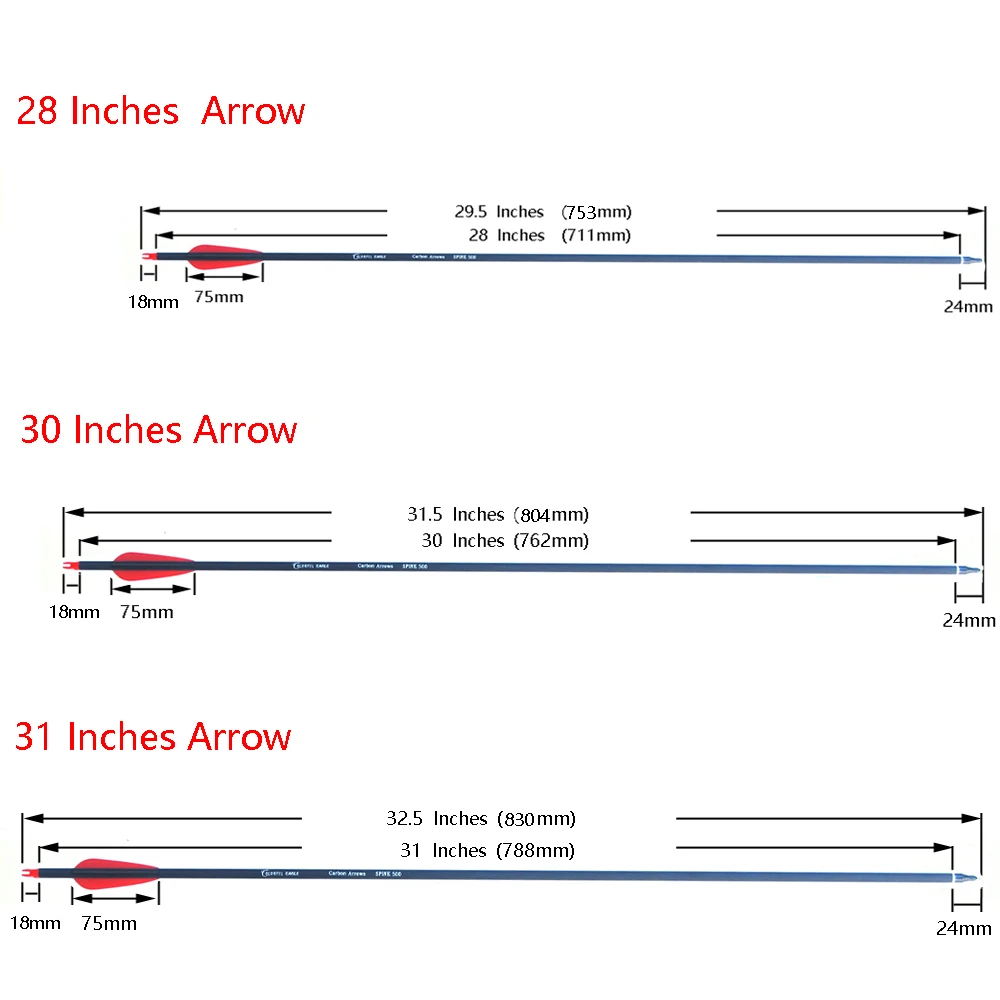 Стрелы карбоновые сменные для стрельбы из лука 6/12/24/30 шт.|Лук и стрела| |