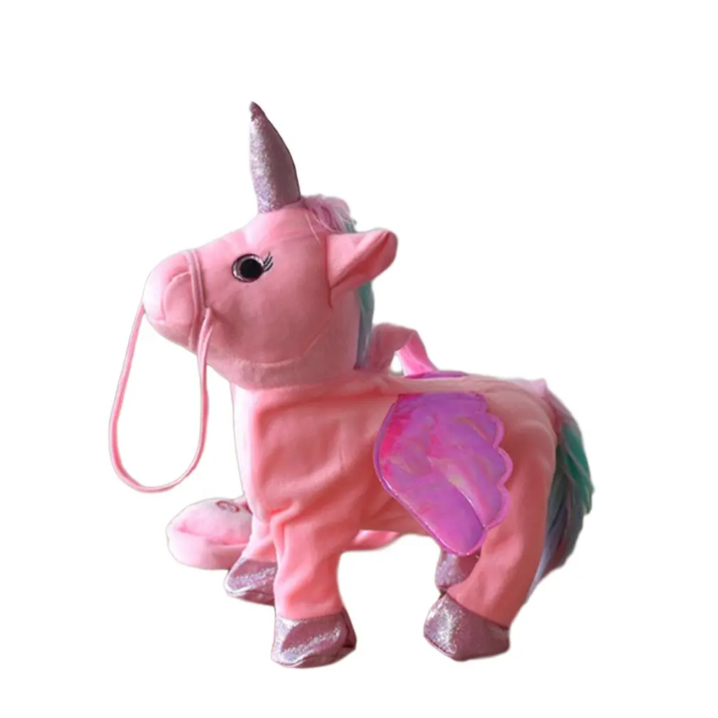 

Walking & Singing Unicorn Electric running singing unicorn plush toy walking music toy little Pegasus doll