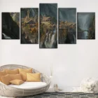 Прямая продажа с фабрики, сделанная на заказ HD картина с сердечником для струйной печати, декоративная картина на заказ, 5 шт. холста, Безрамная картина