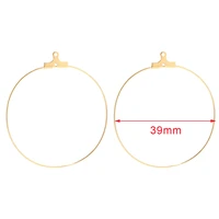 10pcs stainless steel round gold hanging big ear ring minimalist hanger loop earring ear clip diy earring making accessories