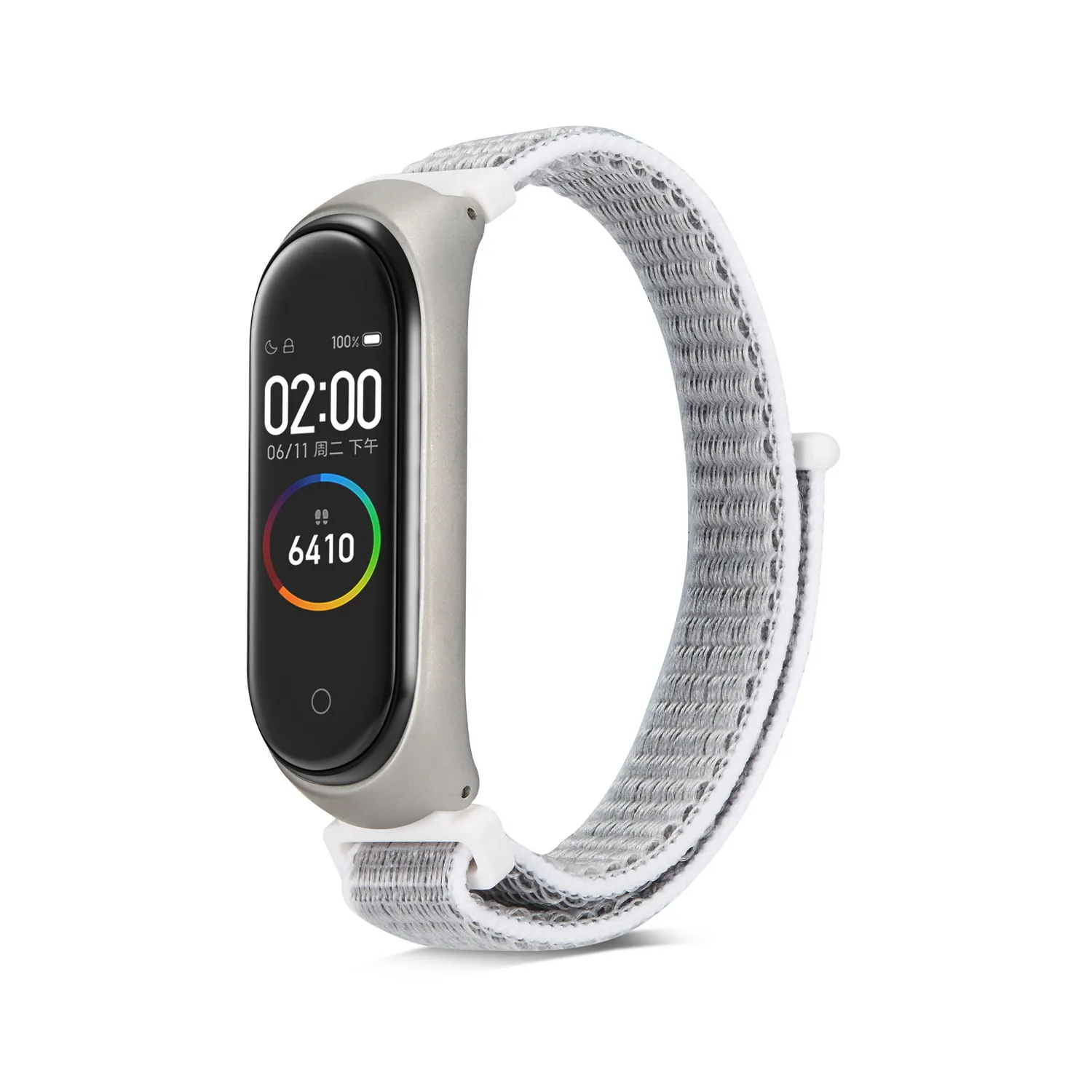 Seashell Нейлоновая петля сменный Браслет для Xiaomi Mi band 3 спортивный браслет дышащий ремешок для Xiaomi Mi band 4 Смарт часы аксессуары - Цвет: Seashell