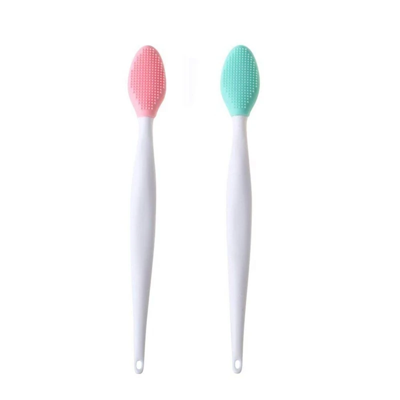 

Lip Brush Tool, Double-Sided Silicone Exfoliating Lip Brush (2 Pieces) In Random Colors