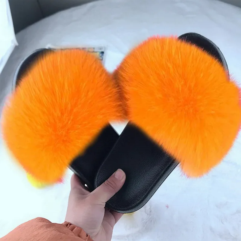 Лидер продаж летняя женская обувь Litthing меховые шлепанцы роскошные домашние для