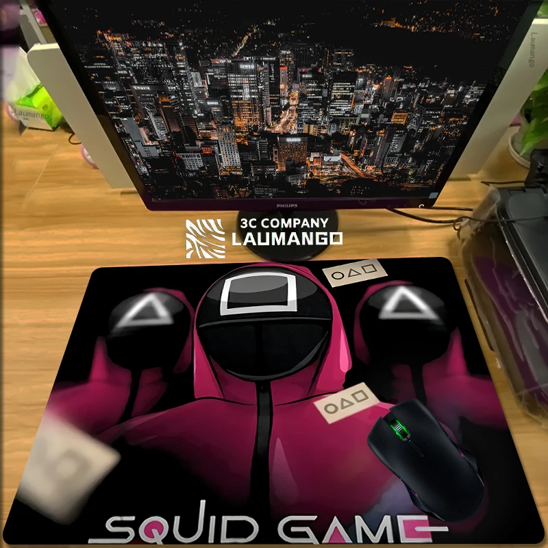

Gaming Computer Table Squid Game Desk Mat Gamer Keyboard Pad Cs Go Mouse Mats Gamers Accessories Varmilo Mausepad Mousepad Pc