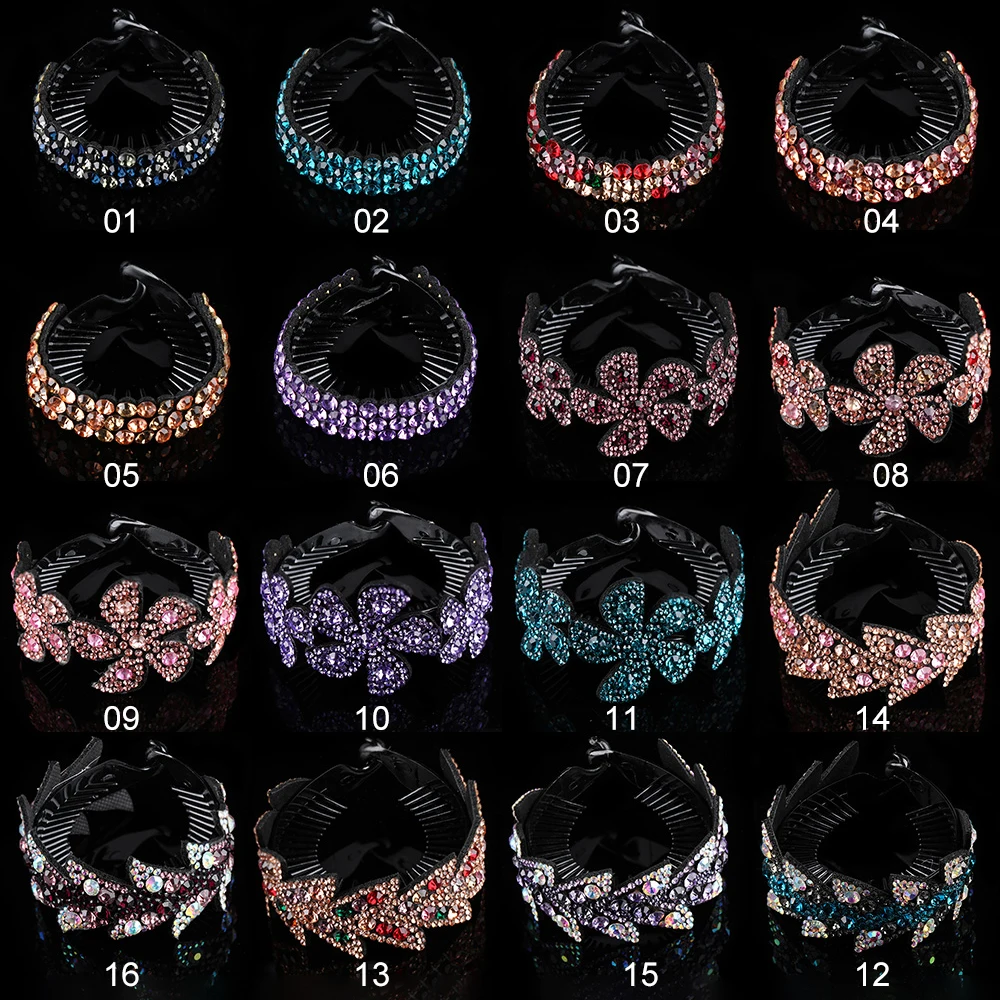 Заколка для волос женская с цветами 1 шт. |