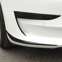 2x car front bumper corner sticker protector for tesla model 3 guard scratch 304 stainless steel styling decoration accessorie