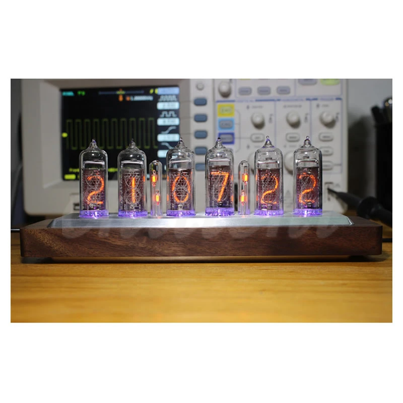 Светящиеся часы IN14 NIXIE V3.0 ореховая и алюминиевая панель|Интегральные схемы| |