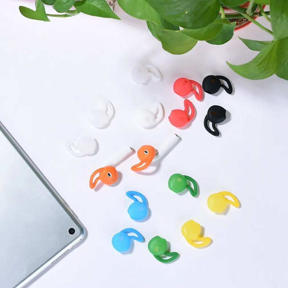 1 pair Earphone Silicone Case Anti-shedding Painless Eartips Ear buds tips For Apple 7/8/x Plugs Protection Accessories | Электроника
