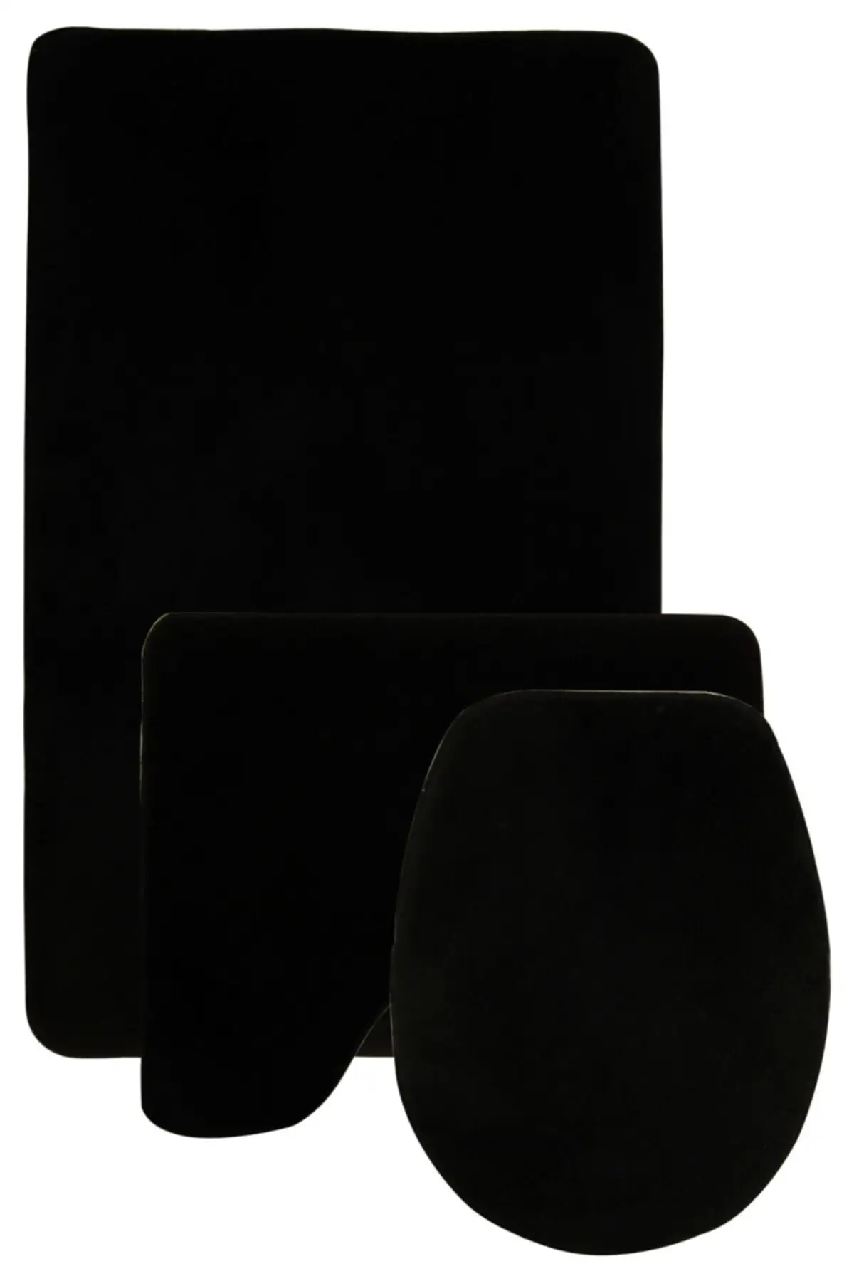 

Damask 3 'lü плоский черный ультразвуковой коврик для ванной набор нескользящий нижний коврик для сиденья унитаза фигурный Текстиль для дома и
