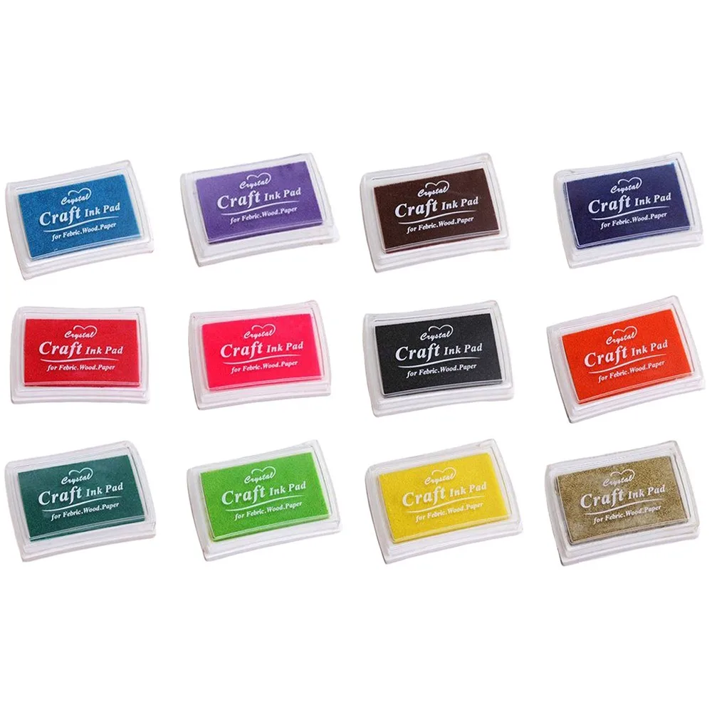 Твердые Цвет подушечка на масляной основе для рукоделия штемпельная резиновая