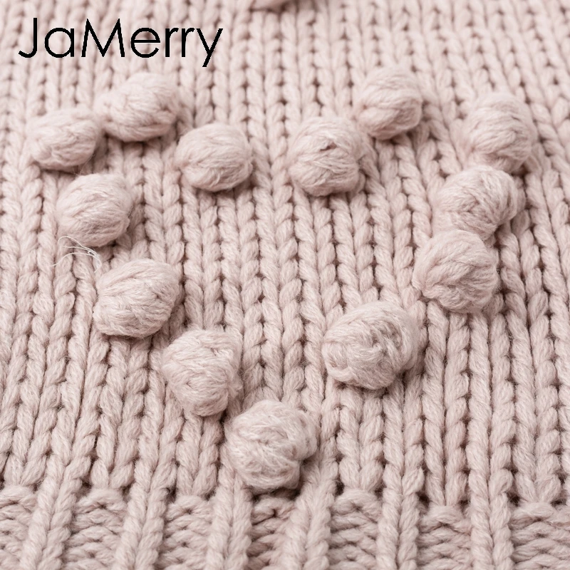 JaMerry Hairball вязаный женский свитер Повседневный длинный рукав с круглым вырезом