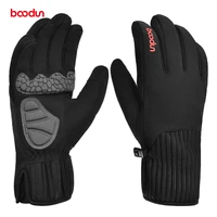 boodun winter cycling gloves men women full finger touch thickened warm handschoenen winter waterproof mtb bicycle bike gloves