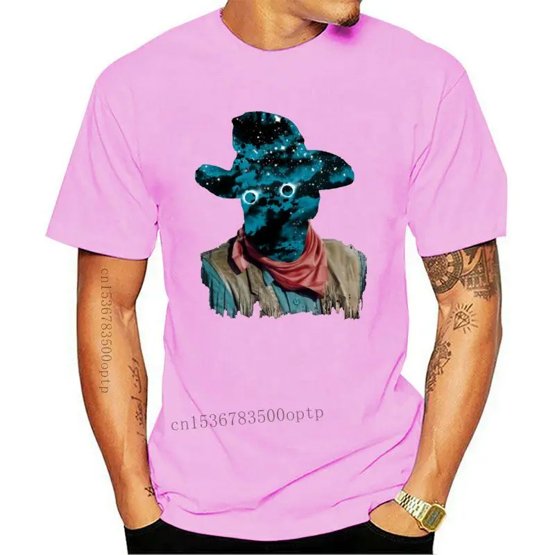 

Дизайнерская футболка с ковбойским принтом для парней, художественный Рисунок, винтажная Черная Мужская хлопковая футболка, Мужская уника...