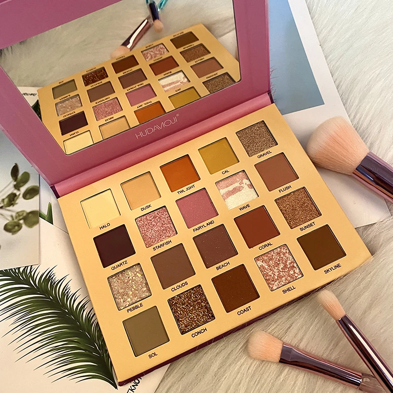 20 Цвет s матовое стекло с перламутровым эффектом для палитры теней век блестками