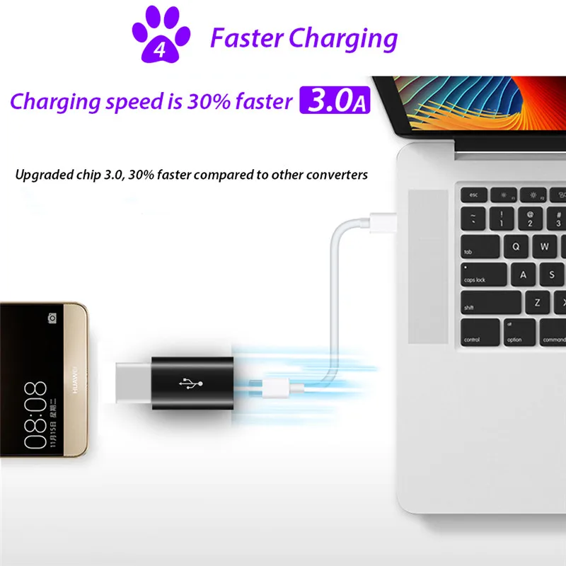 8 мм Длинный адаптер USB Type C для Ulefone Armor 7 6S 3W 5S Power 6E 6s T2 Elephone Micro Женский Кабель