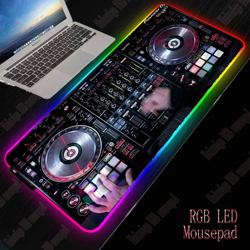 Большой коврик для мыши XGZ DJ с RGB светодиодный подсветкой проводной игровой USB