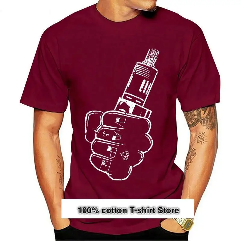 

Camiseta negra для женщин, vaporizador de zumo, humo, E-CIG