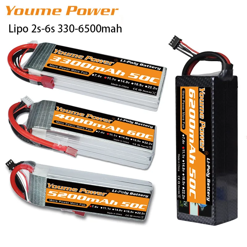 Батарея Lipo 2S 7 4 V 3S 11 1 4S 14 8 6200mAh 6S 6500 22 2 mAh 3300mAh 4000mAh 4500mAh 50C 60C T DEAN для автомобилей