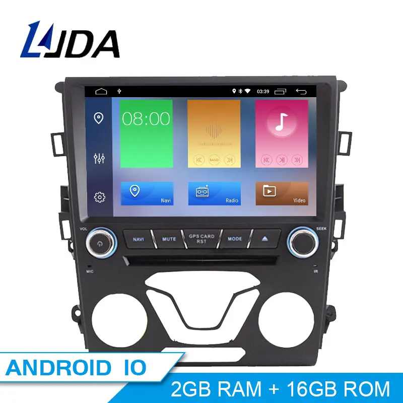 Автомобильный мультимедийный плеер LJDA Android 10 для Ford Mondeo Fusion 2013 2014 GPS-навигация