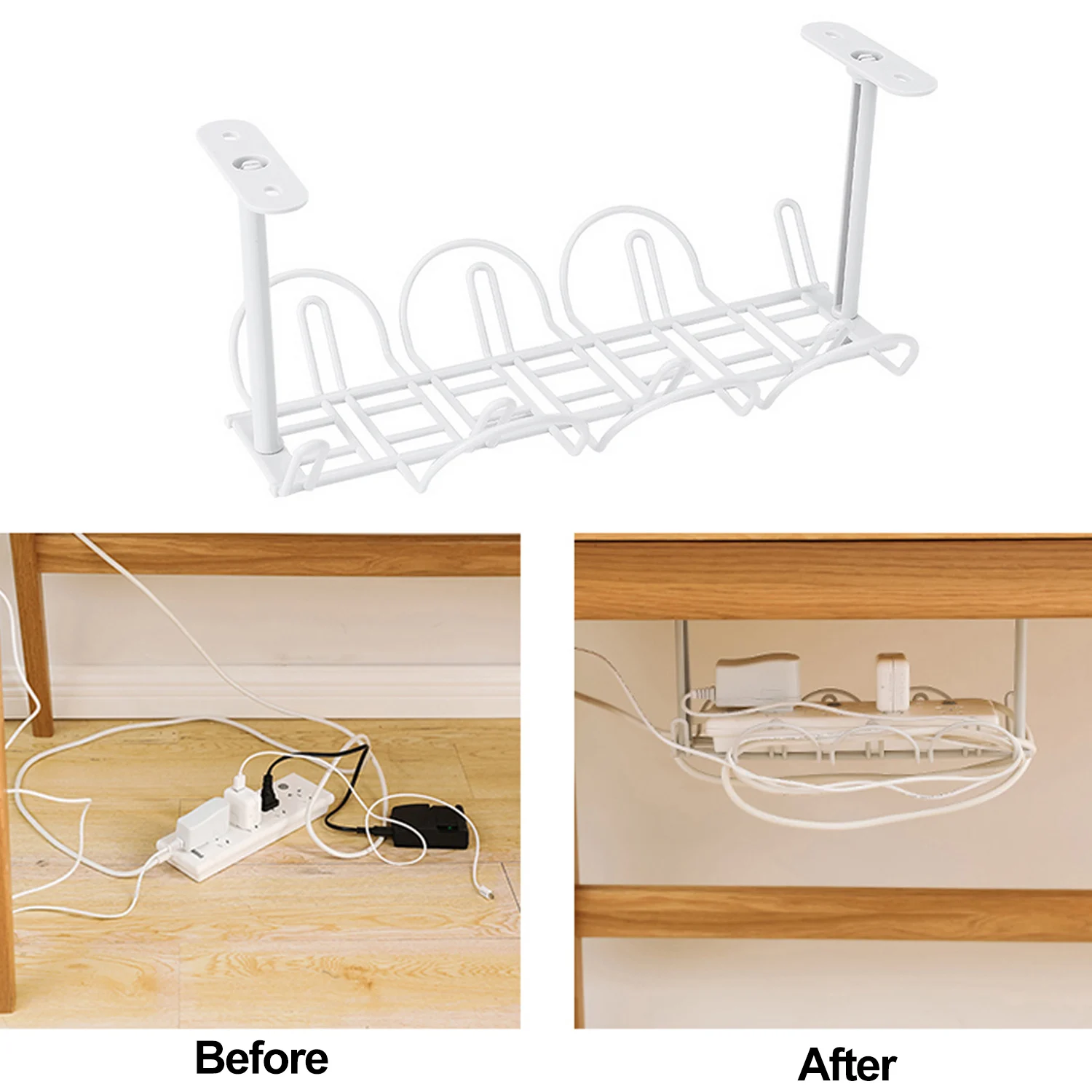 Под стол Мощность разъем провода прокладки кабелей Маршрутизаторы стеллаж для