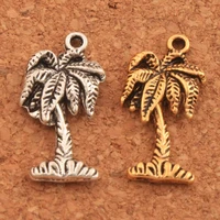 high tropical coconut trees alloy charm beads 200pcs zinc alloy pendants jewelry diy l1614 22x10 8mm lzsilver