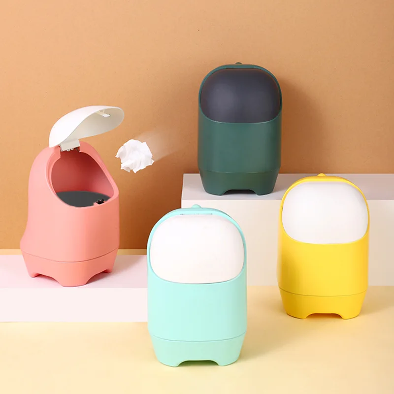 Милая Настольная мини-корзина для мусора с динозавром в виде коровы умный стол