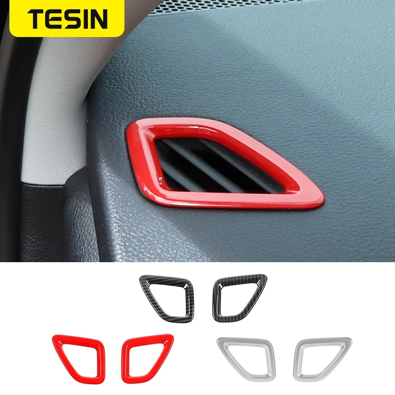 

TESIN Car Dashboard Air Conditioning Vent A/C Outlet Decoration Cover Sticker For Jeep Cherokee 2014+ Car Interior Accessories