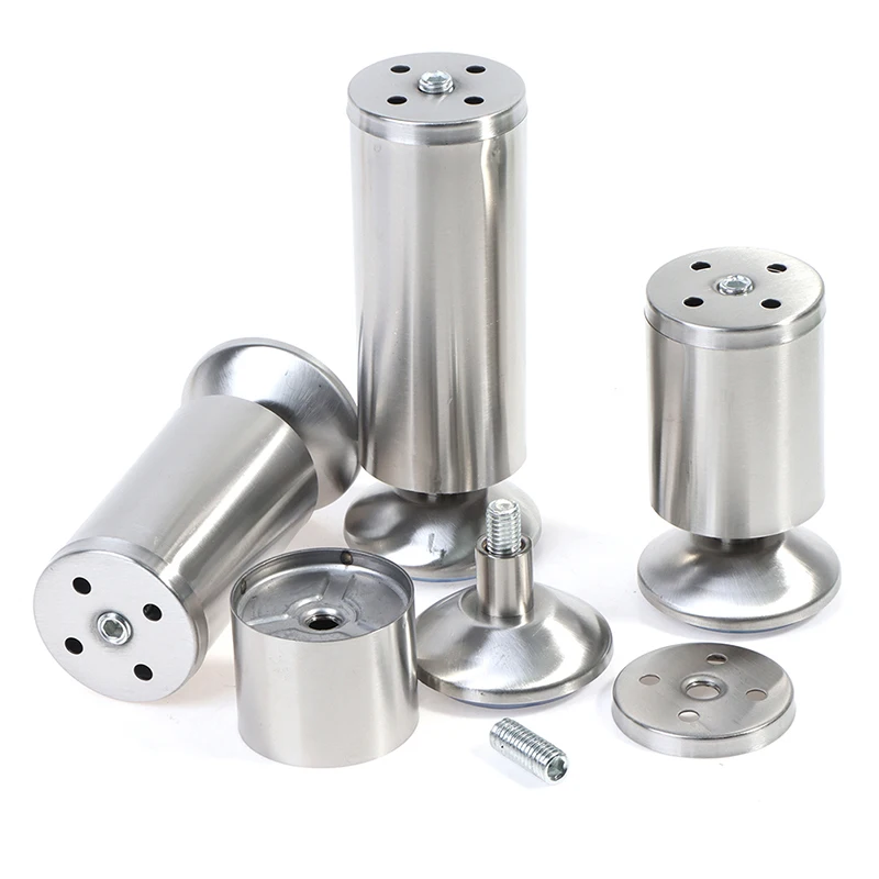 Новые 4 шт. Регулируемый нержавеющая стальные ножки для дивана мебель замены ноги