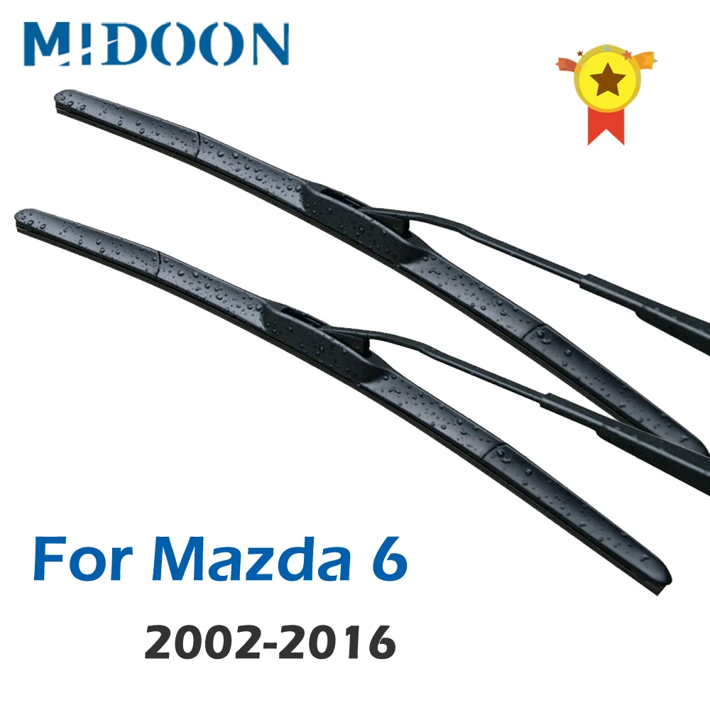 Гибридные щетки стеклоочистителя MIDOON для Mazda 6 Fit крюковые рычаги 2002 2003 2004 2005 2006 2007