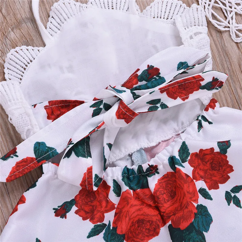 Комбинезон для новорожденных х/б без рукавов с цветочным принтом|Ромперы| |