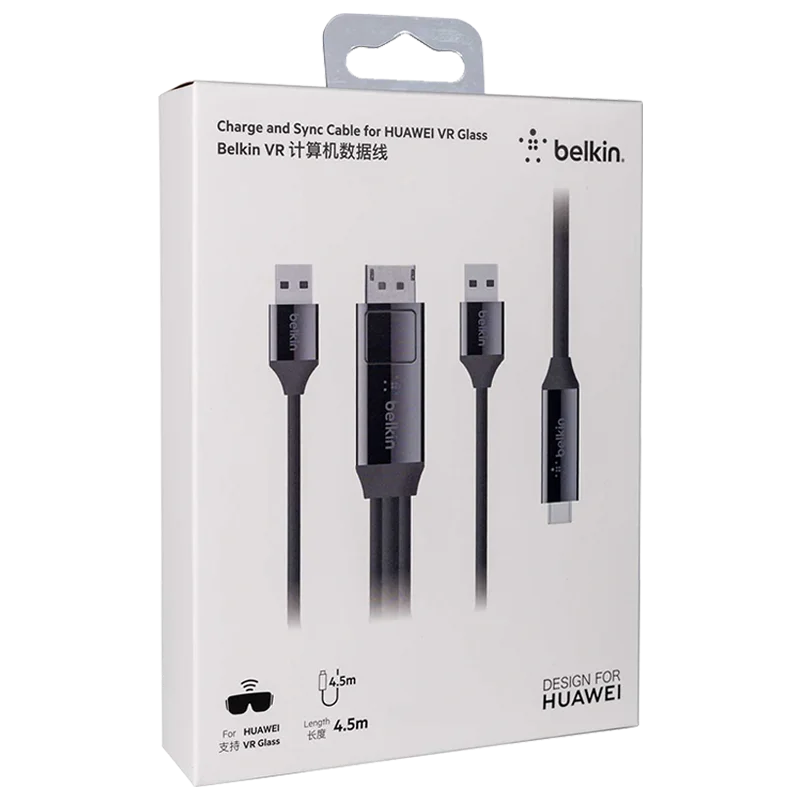 

Belkin VR Computer Data Cable Black Color support HUAWEI VR Glasses supports mobile computers Belkin VR computer data cable