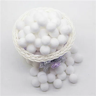 25mm 16white Мульти размер белый розовый синий помпоны куклы DIY одежды материал ручной работы мягкие пушистые Помпоны мяч детские игрушки «сделай сам» Аксессуары 10 г - Цвет: 25mm 16white