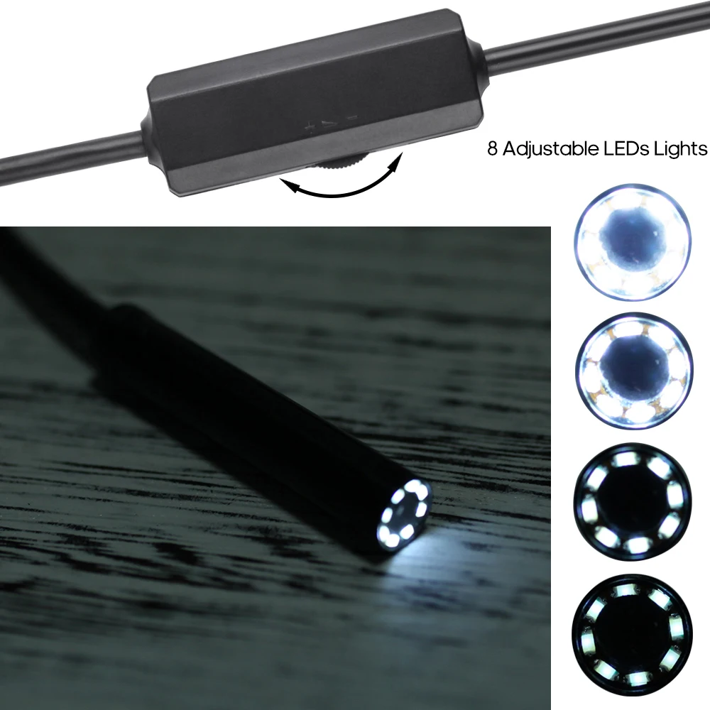1200P эндоскоп бороскоп WIFI Инспекционная камера Встроенный 8 шт. светодиодов мм