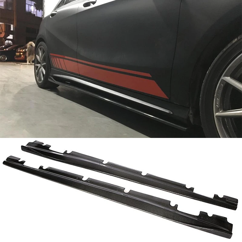 Боковые юбки из углеродного волокна комплекты кузова для Mercedes Benz A Class W176 A45 CLA W117