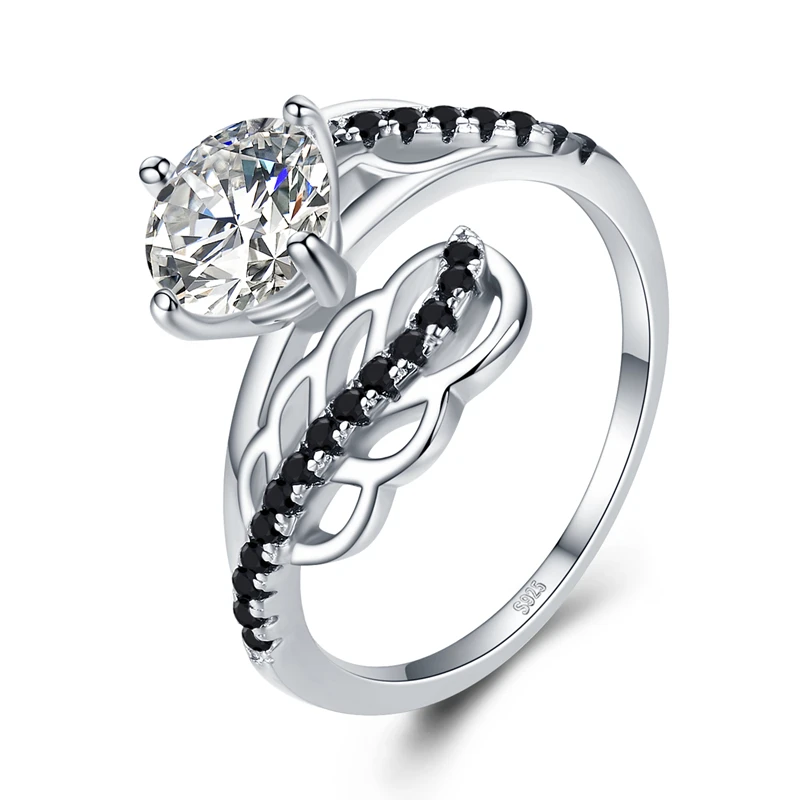 Кольцо женское из серебра 925 пробы с листочками G094 | Украшения и аксессуары