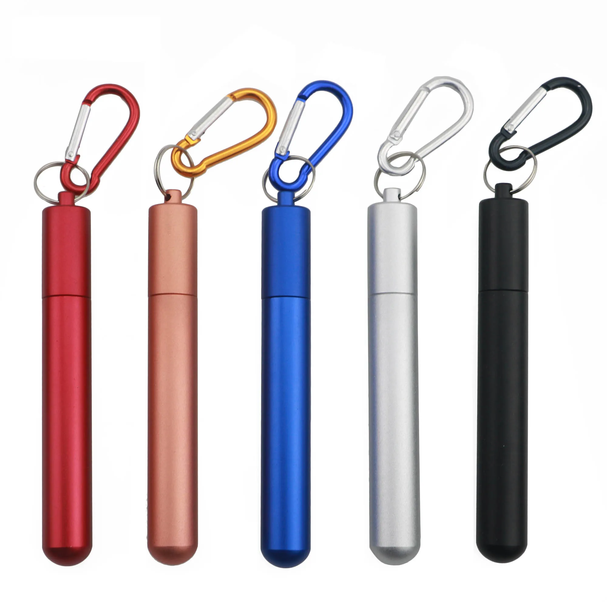 Портативный телескопическая питьевой соломы набор 304 Нержавеющая сталь