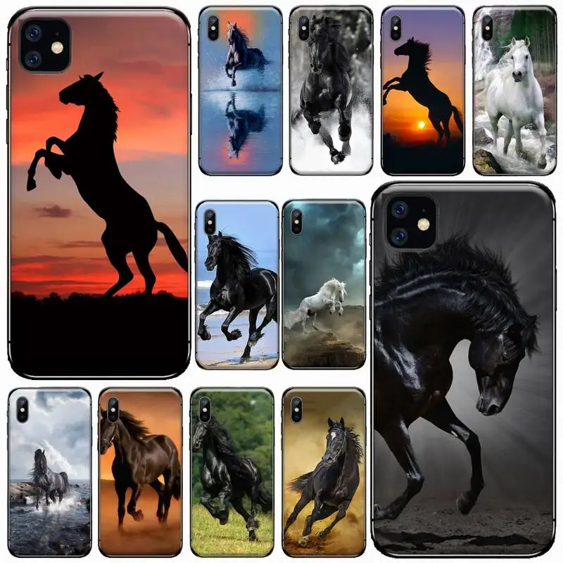 

Frederik Great beauty horse animal Phone Case for iPhone 11 12 pro XS MAX 8 7 6 6S Plus X 5S SE 2020 XR Soft silicone Cover