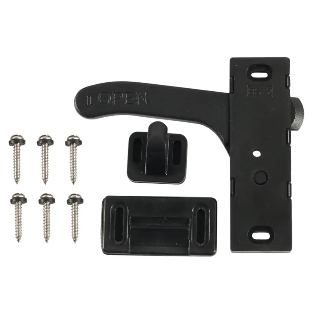 

RV Screen Door Latch Right Hand Handle Kit for RV Trailer Camper Motor Home Direct Replacement Prefect Fitment Black