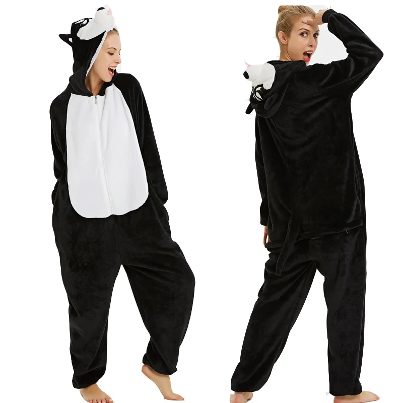 Зимний унисекс для взрослых мужчин и женщин кигуруми комбинезон рождественской
