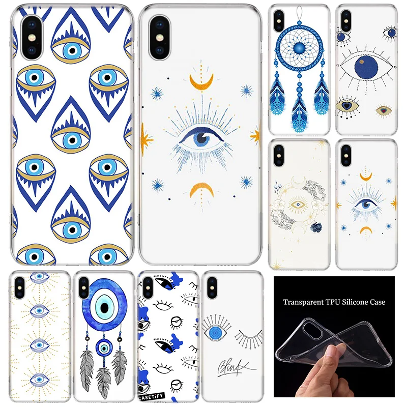 Иллюстрации сглаза Новое поступление Мягкий силиконовый чехол для телефона Apple
