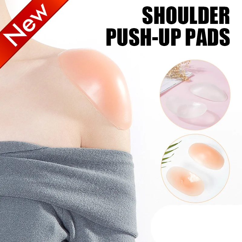 

Reusable Adhesive Shoulder Pads Silicone Push-up Pad Shoulder Enhancer For Women Universal